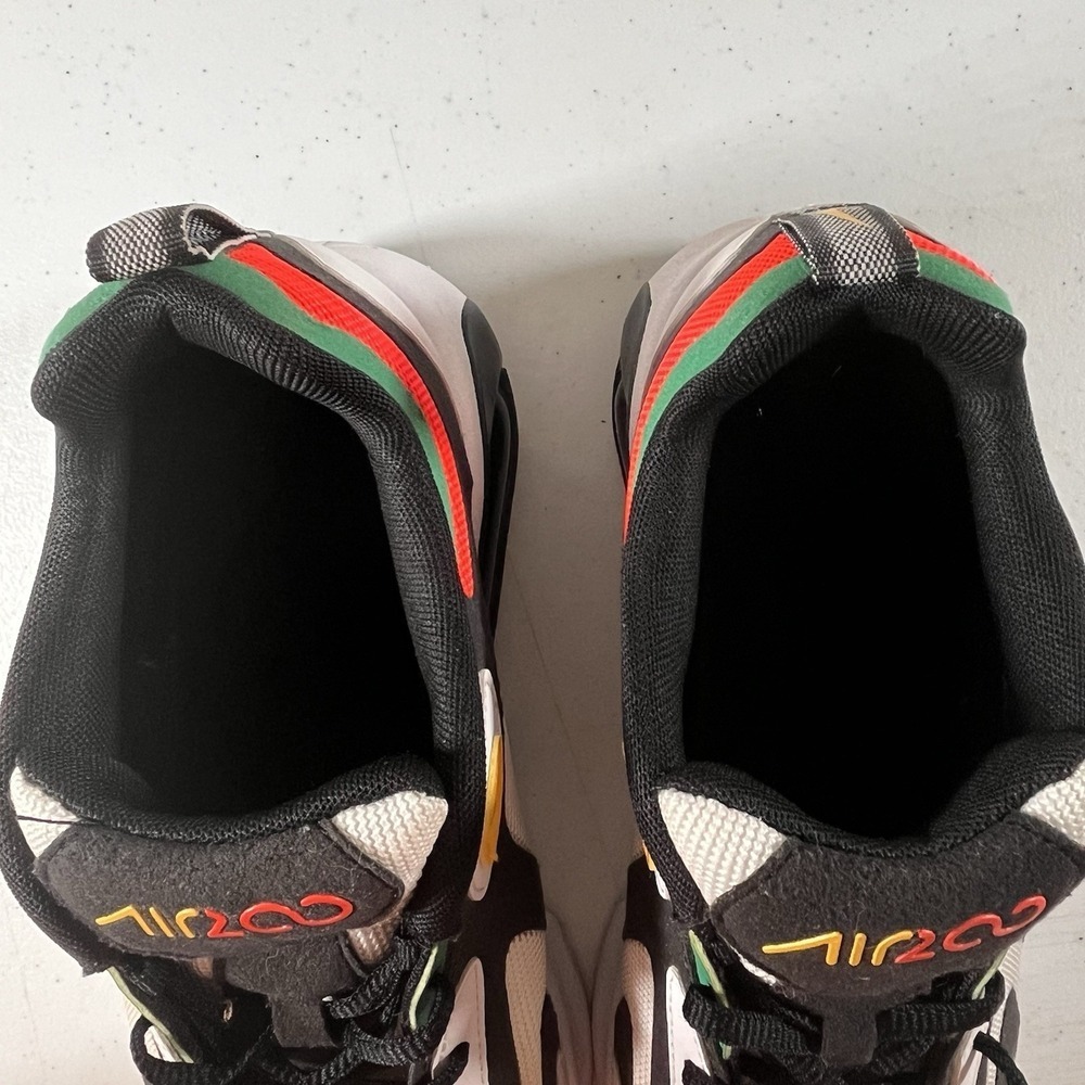 Nike Air Max 200 Rasta Bright Crimson GS Sneakers AT5627-100 Size 6Y - Picture 8 of 10